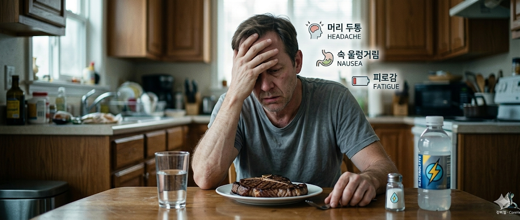 카니보어 플루 카니보어 부작용 두통 속 울렁거림 피로감 이렇게 대처하세요