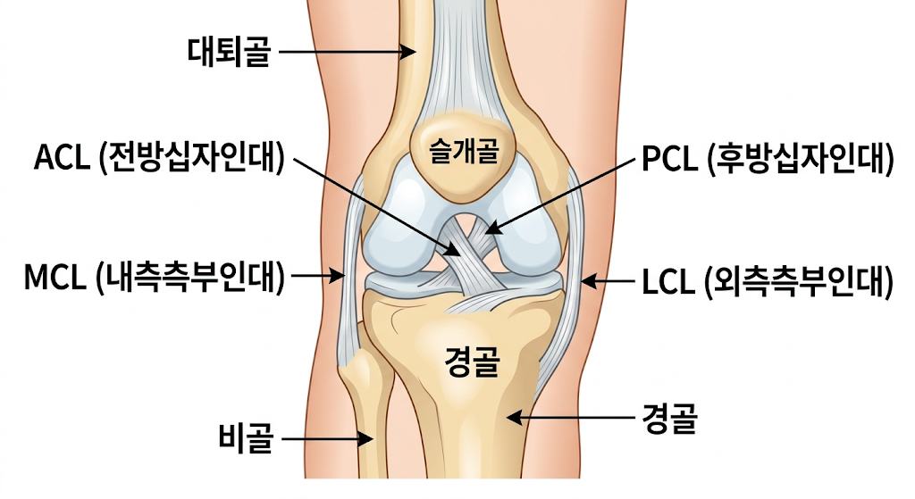 무릎 십자인대 측부인대 위치