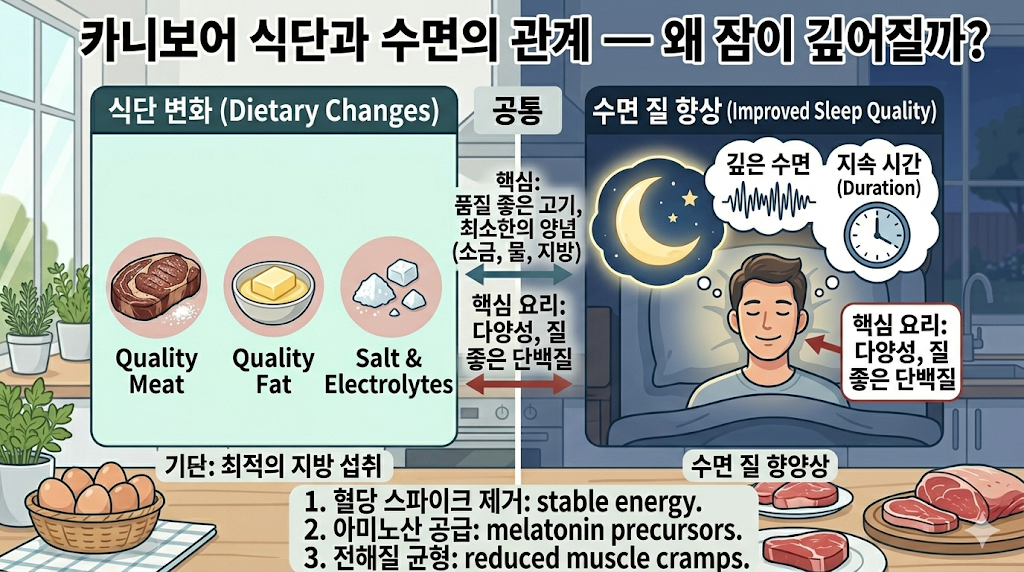 카니보어 식단과 수면 잠이 깊어지는 이유
