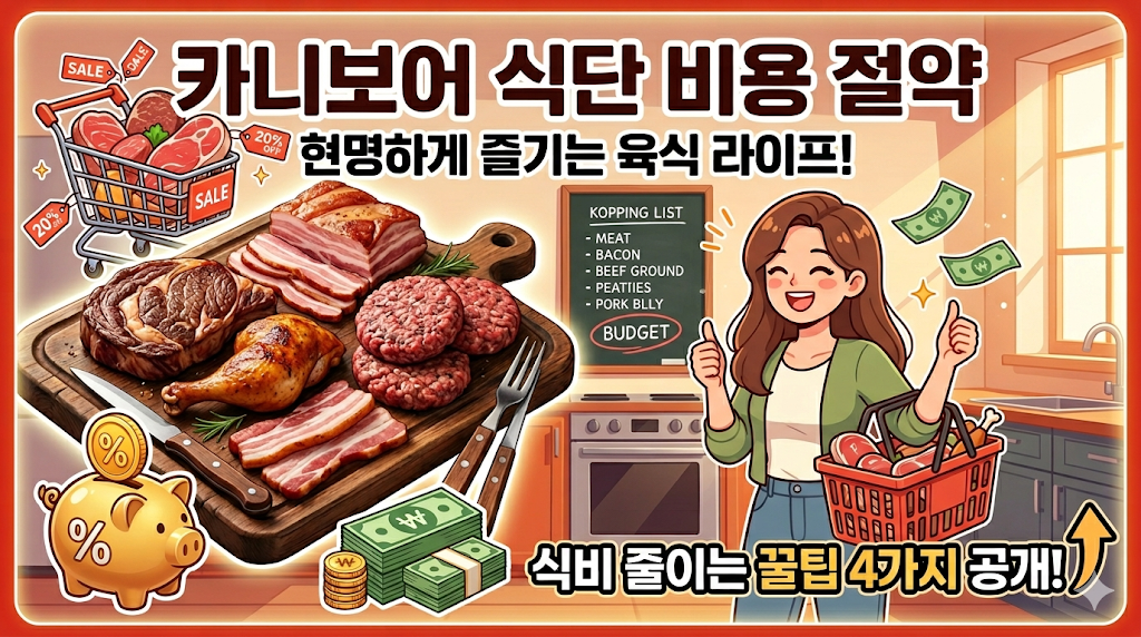 카니보어 식단 비용절약 식비 줄이는 꿀팁